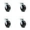 Service Caster 6 Inch Phenolic Swivel Caster Set with Roller Bearing and Swivel Lock SCC SCC-30CS620-PHR-BSL-4 - alternate 1